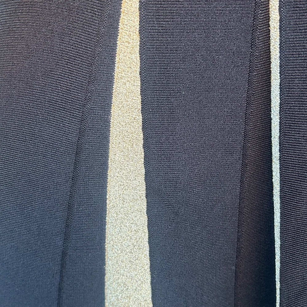 Ted Baker Wytney Black & Gold Cold Shoulder Skater Dress Size 3 - Picture 9 of 16